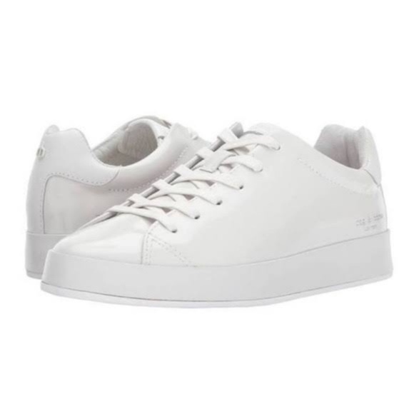 Rag & Bone Off White Leather Sneakers, Size 36.5 🔴CLEARANCE🔴 - Picture 1 of 6